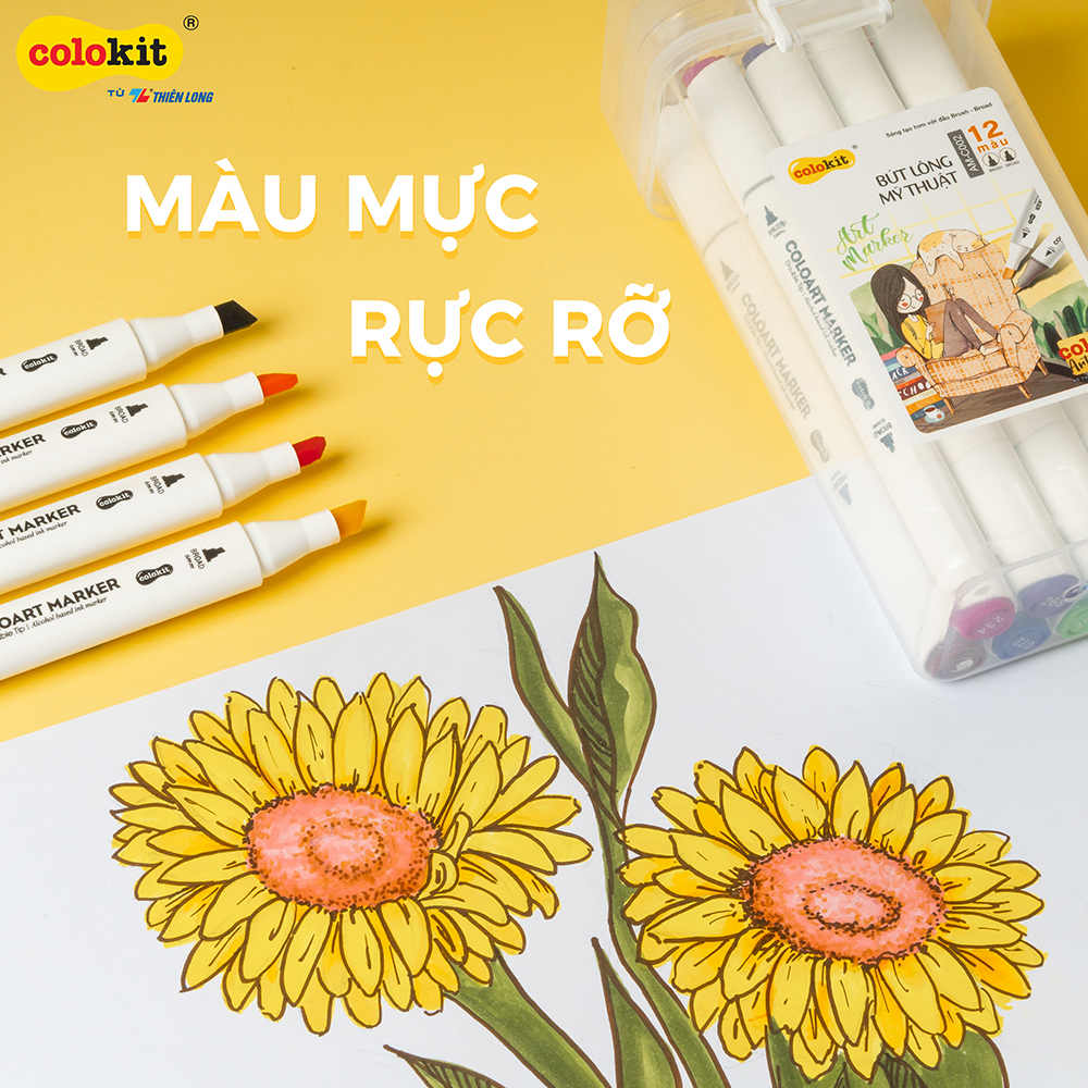 Bút lông mỹ thuật Thiên Long Colokit ART MARKER