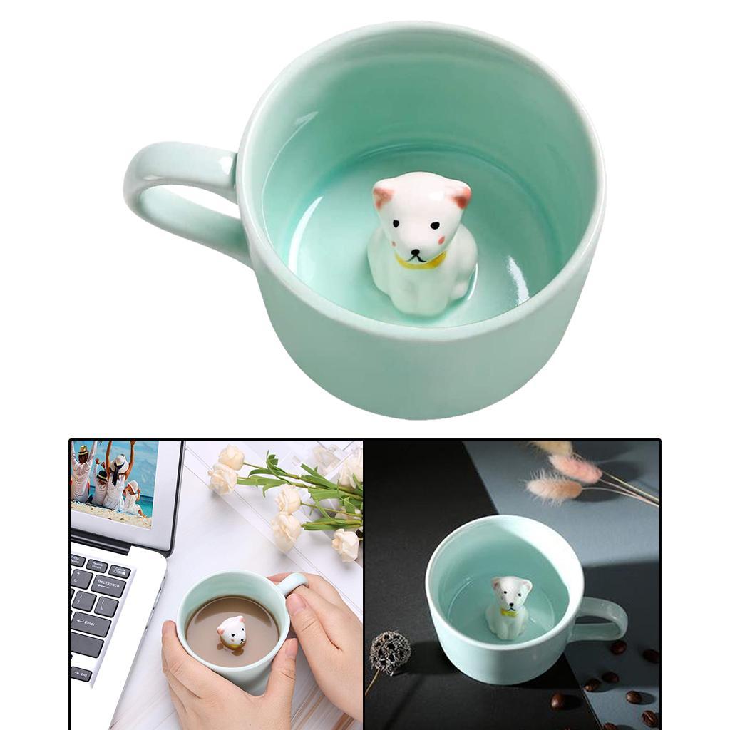 Ceramic Cup Cute Animals Inside Tea Milk 3D Cartoon Mugs