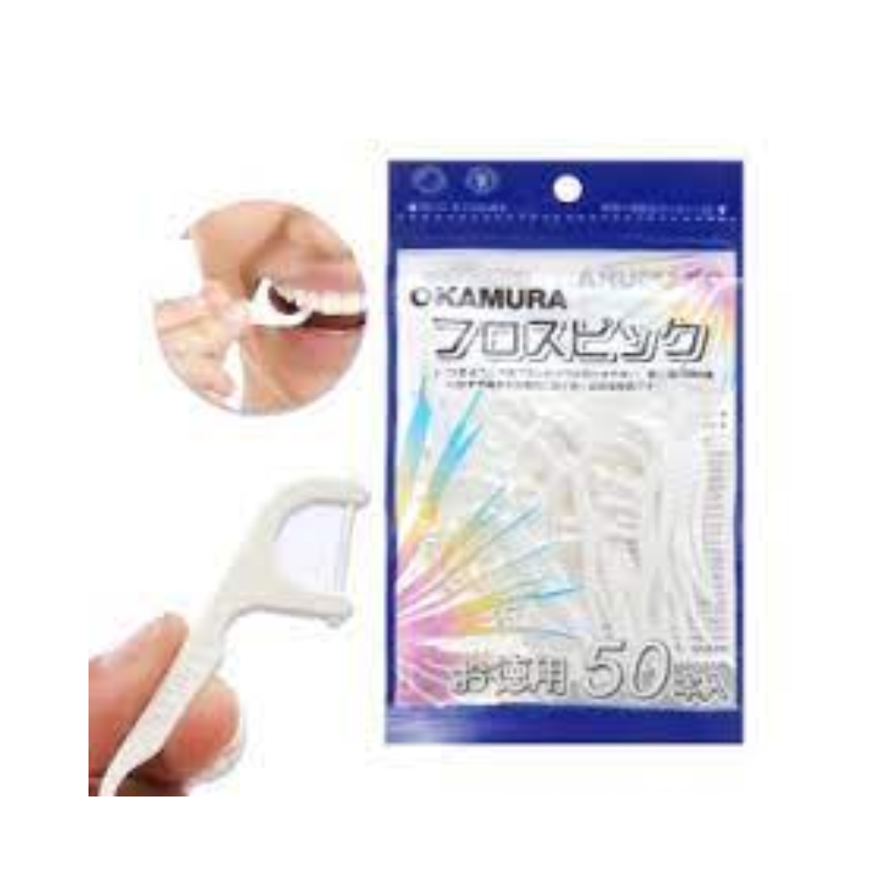 Tăm chỉ nha khoa Okamura, túi zip 50 chiếc