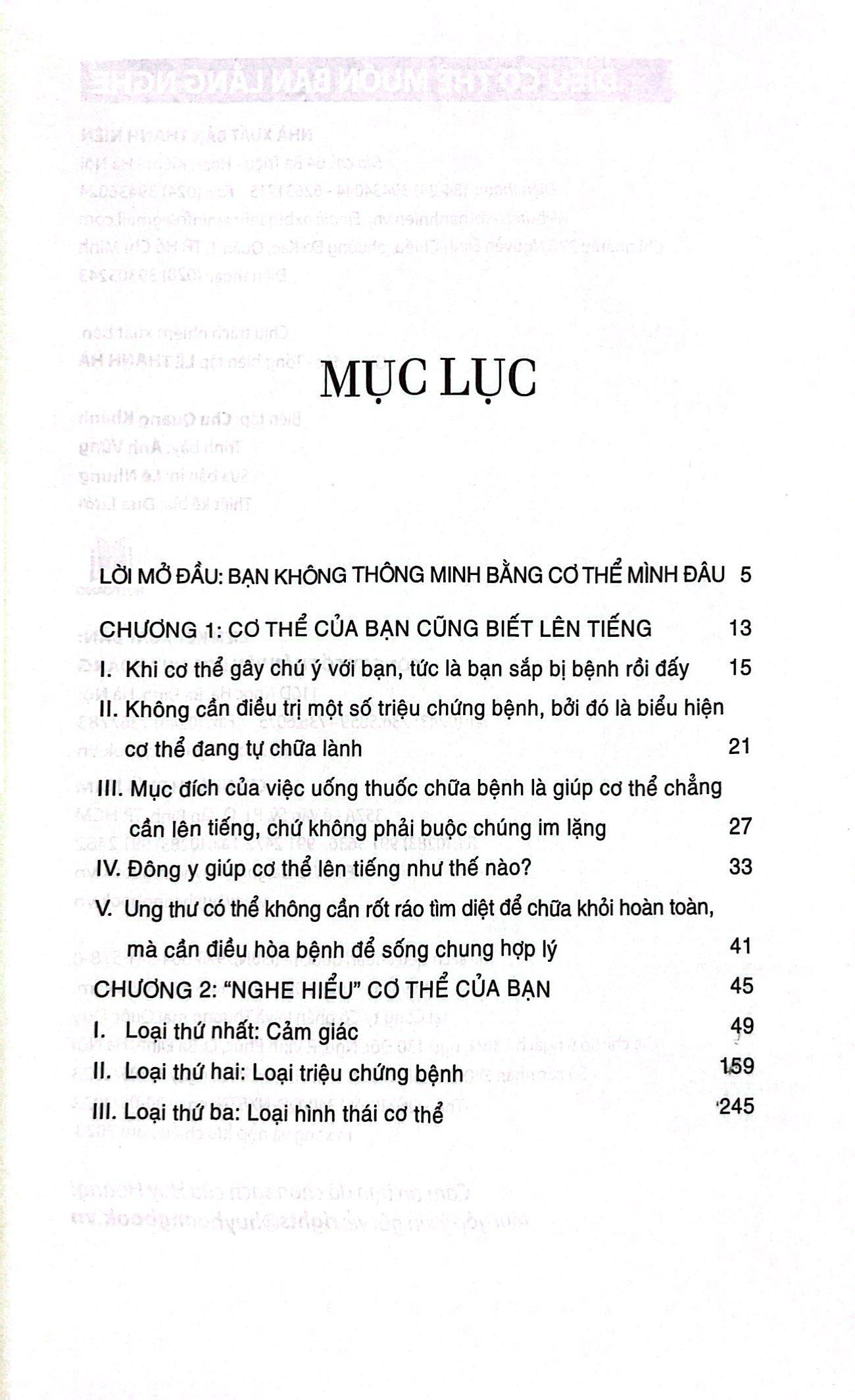 Điều Cơ Thể Muốn Bạn Lắng Nghe