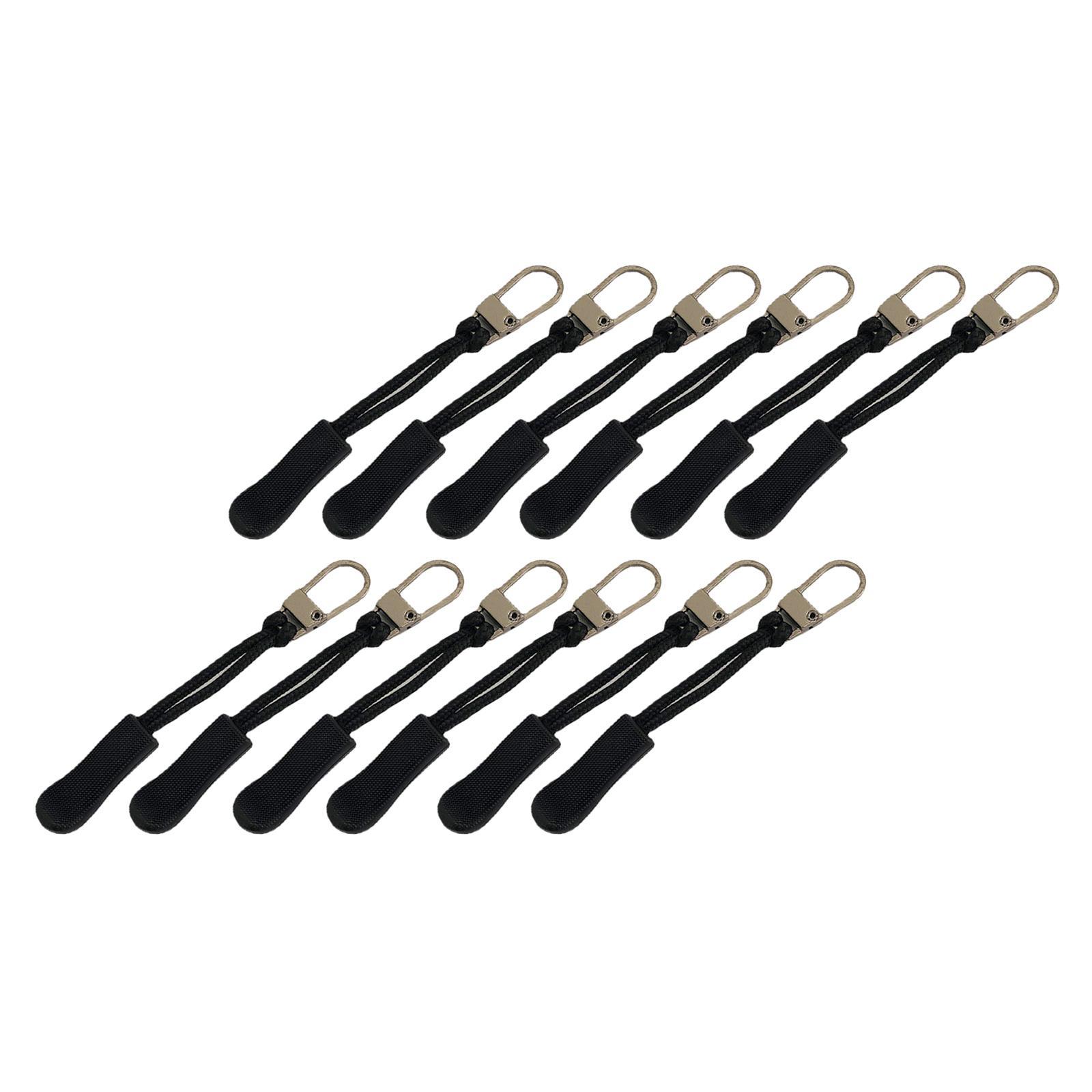 12 Pieces  Durable Cord Extension for Luggage Coat Black
