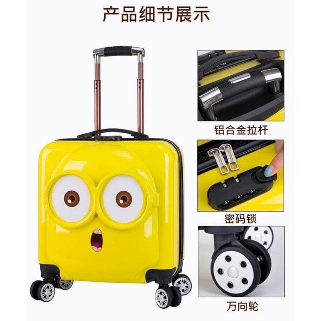 VALI MINION KÈM 3 TICK (SIZE TO) CHO BÉ (HÀNG CÓ SẴN) LOẠI CAO CẤP