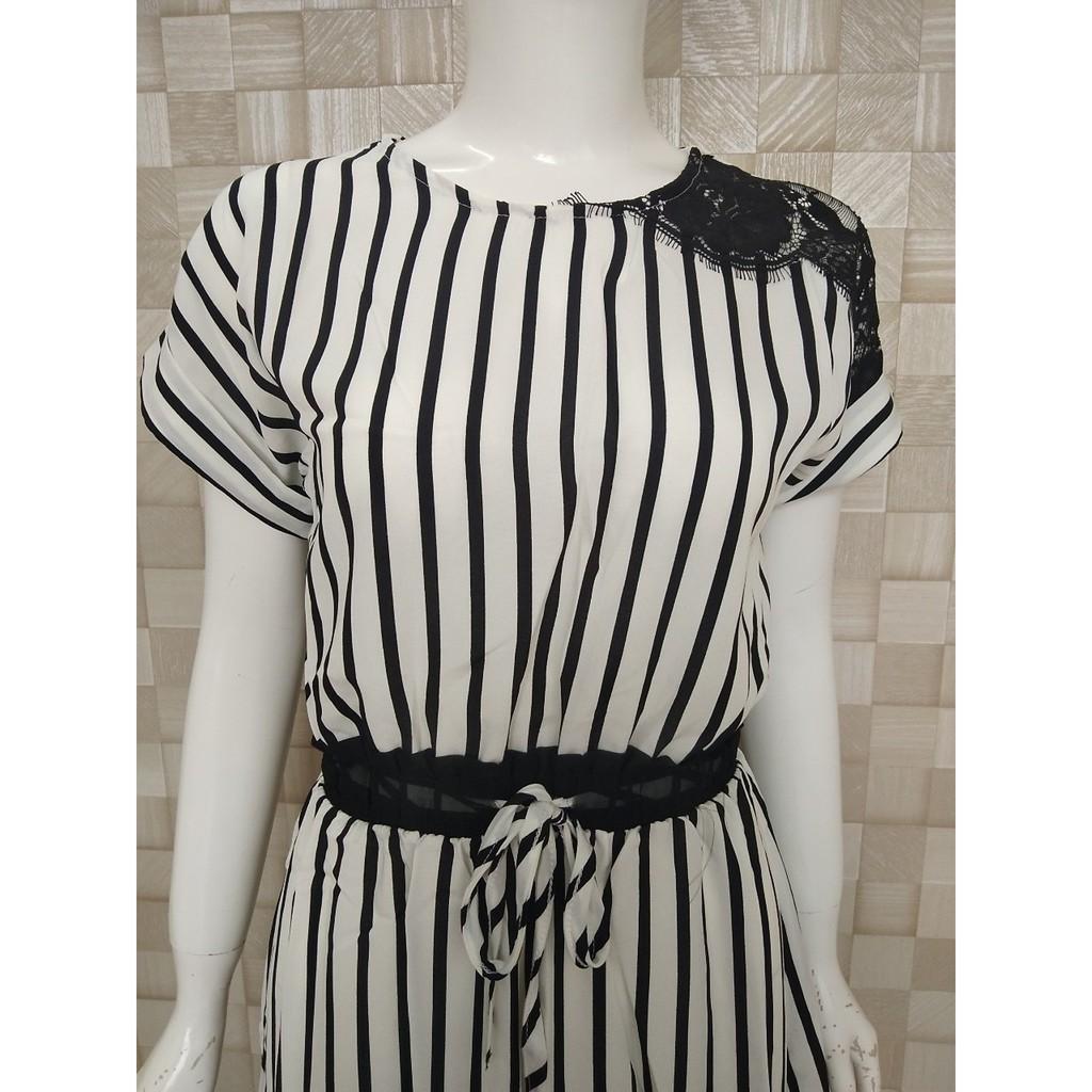 Đầm suông xòe quý bà họa tiết thổ cẩm BY4397N