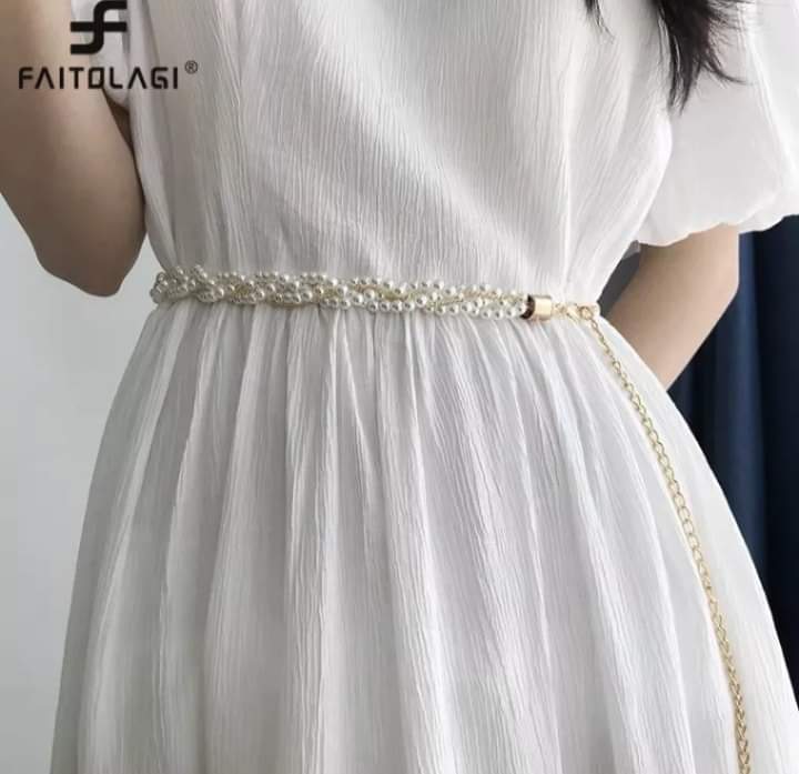 Dây nịt ngọc luồng xích kim loại Freesize sang chảnh Được mạ hợp chất etimon ko rỉ sét