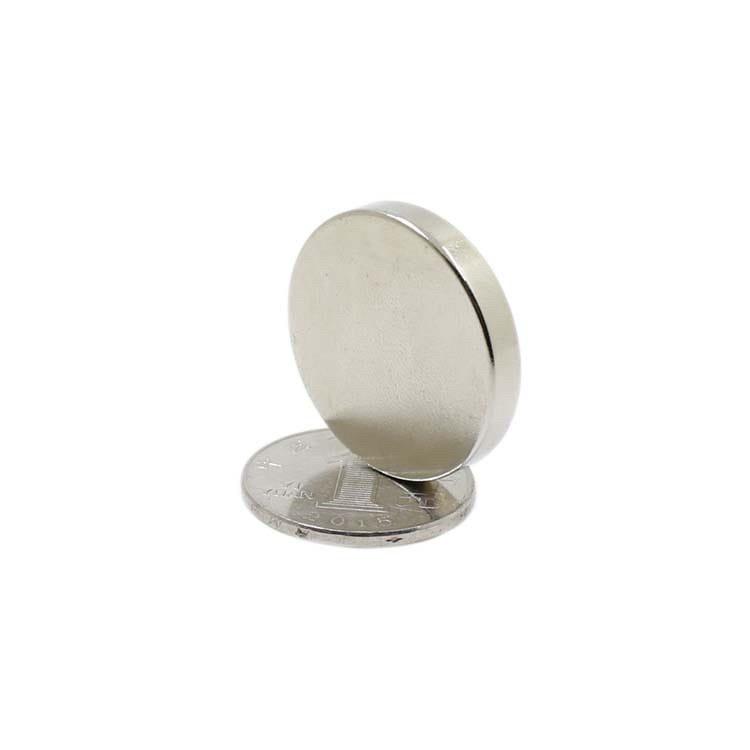 Nam Châm Đất Hiếm 30x2mm set 5 viên, nam châm hình tròn màu trắng bạc siêu mạnh