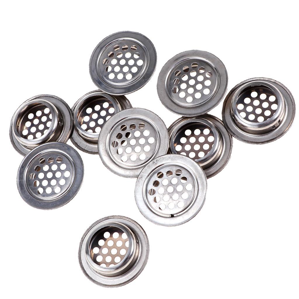 3X Stainless Steel Air Vent Louver Round Hole Air Vent Cover Louver 25mm