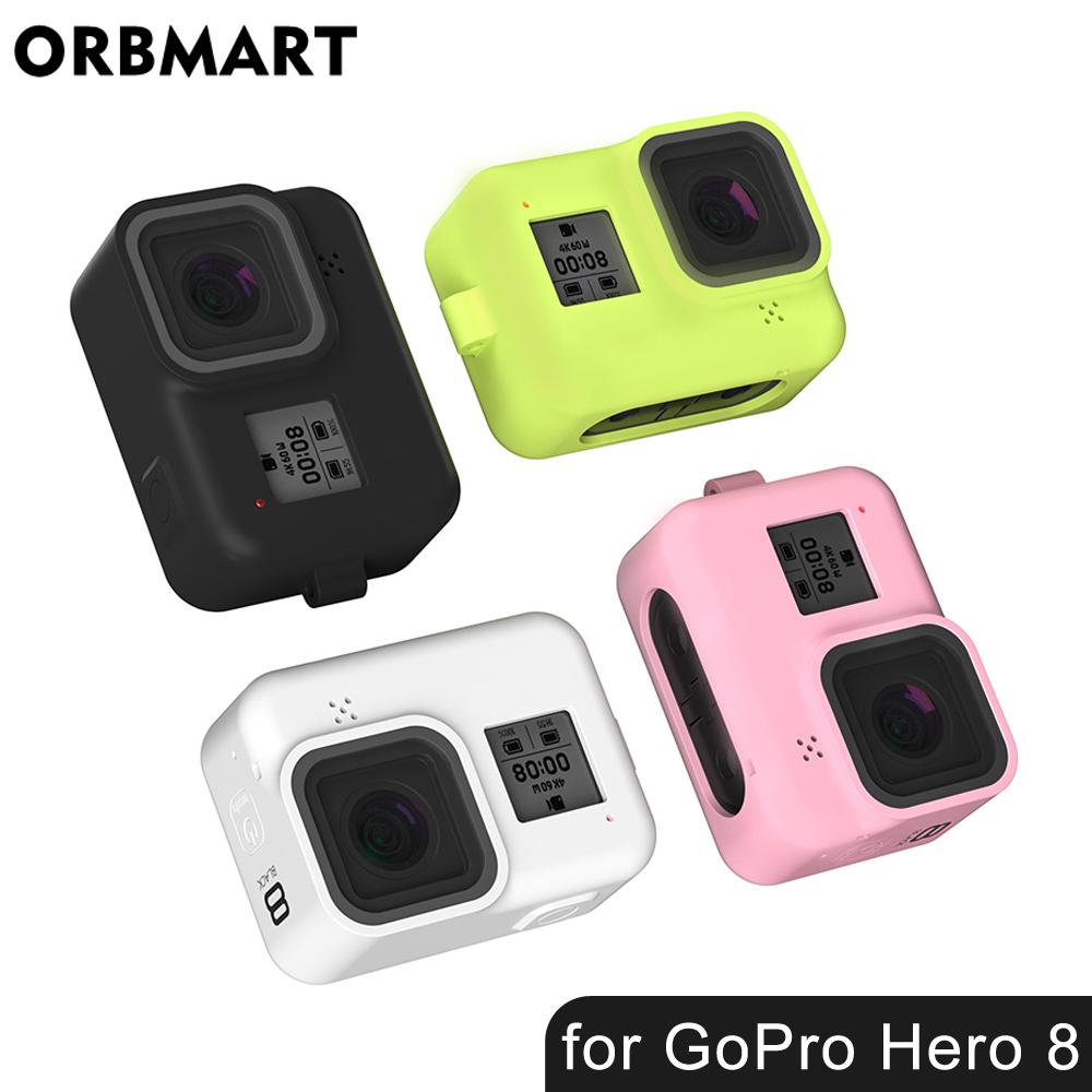 Vỏ silicone cho GoPro Hero 8 Vỏ silicone bảo vệ Túi che phủ cho GoPro Hero 8 Phụ kiện camera hành động đen