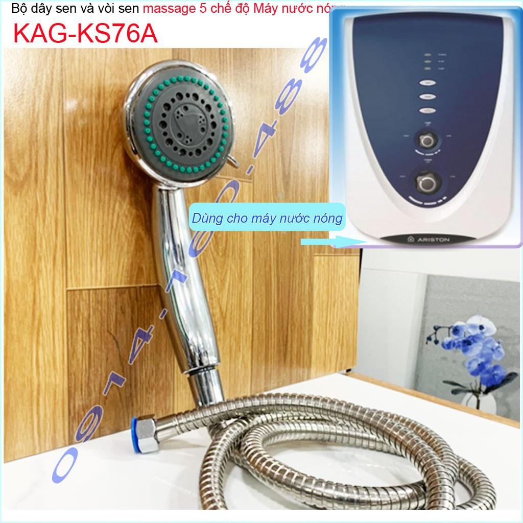 Dây tay sen KAG-KS92, Best sales shower water heater 1 bát sen + 1 dây sen tia nước mạnh siêu bền
