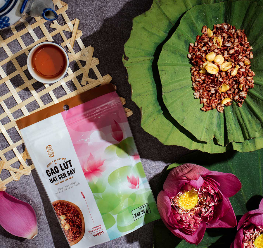 Snack Gạo Lứt Hoa Sen Hạt Sen