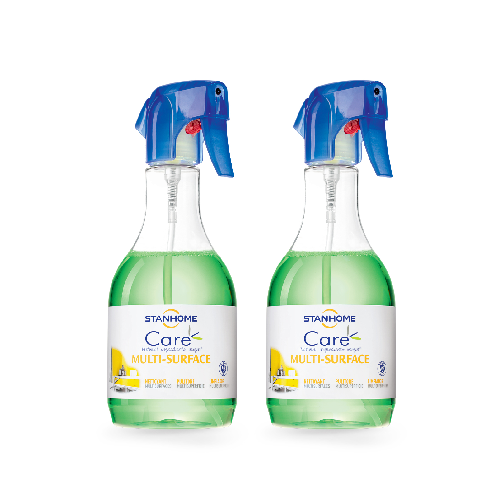 Combo xịt làm sạch bếp hữu cơ cho da nhạy cảm Stanhome Multi Surface Care 500ml/chai