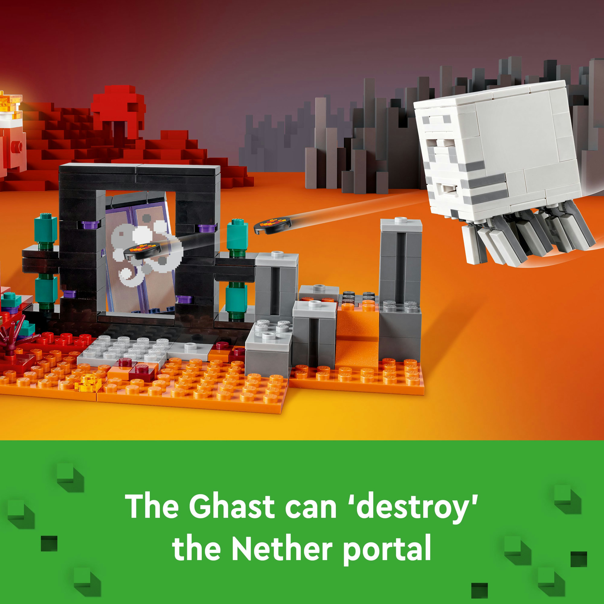 LEGO MINECRAFT 21255 Đồ chơi lắp ráp Cuộc phục kích cổng địa ngục Nether (352 chi tiết)