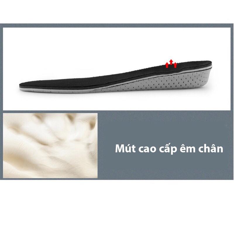 LÓT GIẦY TĂNG CHIỀU CAO MẶT LƯỚI THOÁNG KHÍ HÀNG CAO CẤP