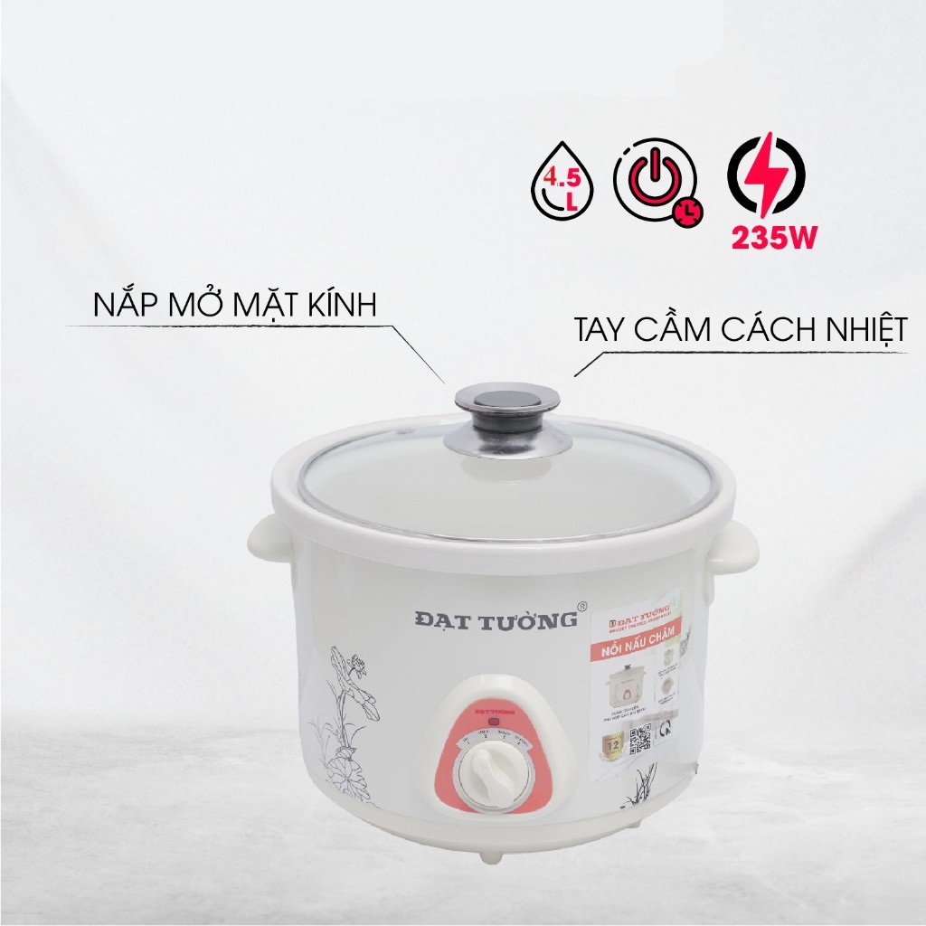 Nồi Kho Đa Năng Sứ Đạt Tường DTSC-4.5S 4,5L - Hàng Chính Hãng