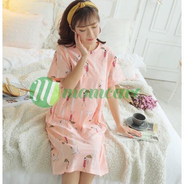 Váy bầu đầm nữ 2 DÂY CHẤT THUN SỮA không nhăn  đầm ngủ màu sắc dễ thương  đẹp mùa hè V284  Shopee Việt Nam