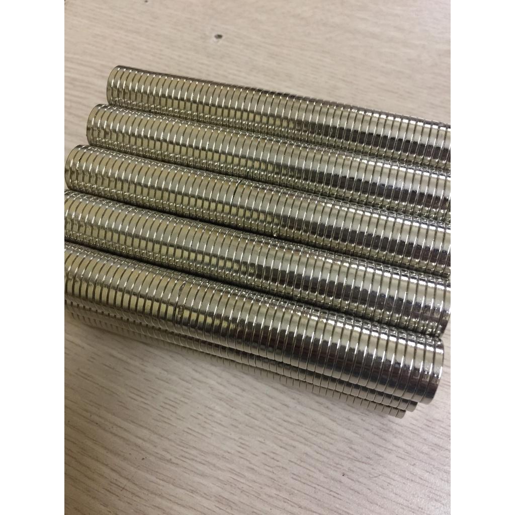 Nam châm tròn 15x10mm màu trắng , nam châm siêu hít siêu mạnh