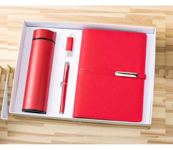 Bộ sổ da, Bình nước, USB, bút kí cao cấp