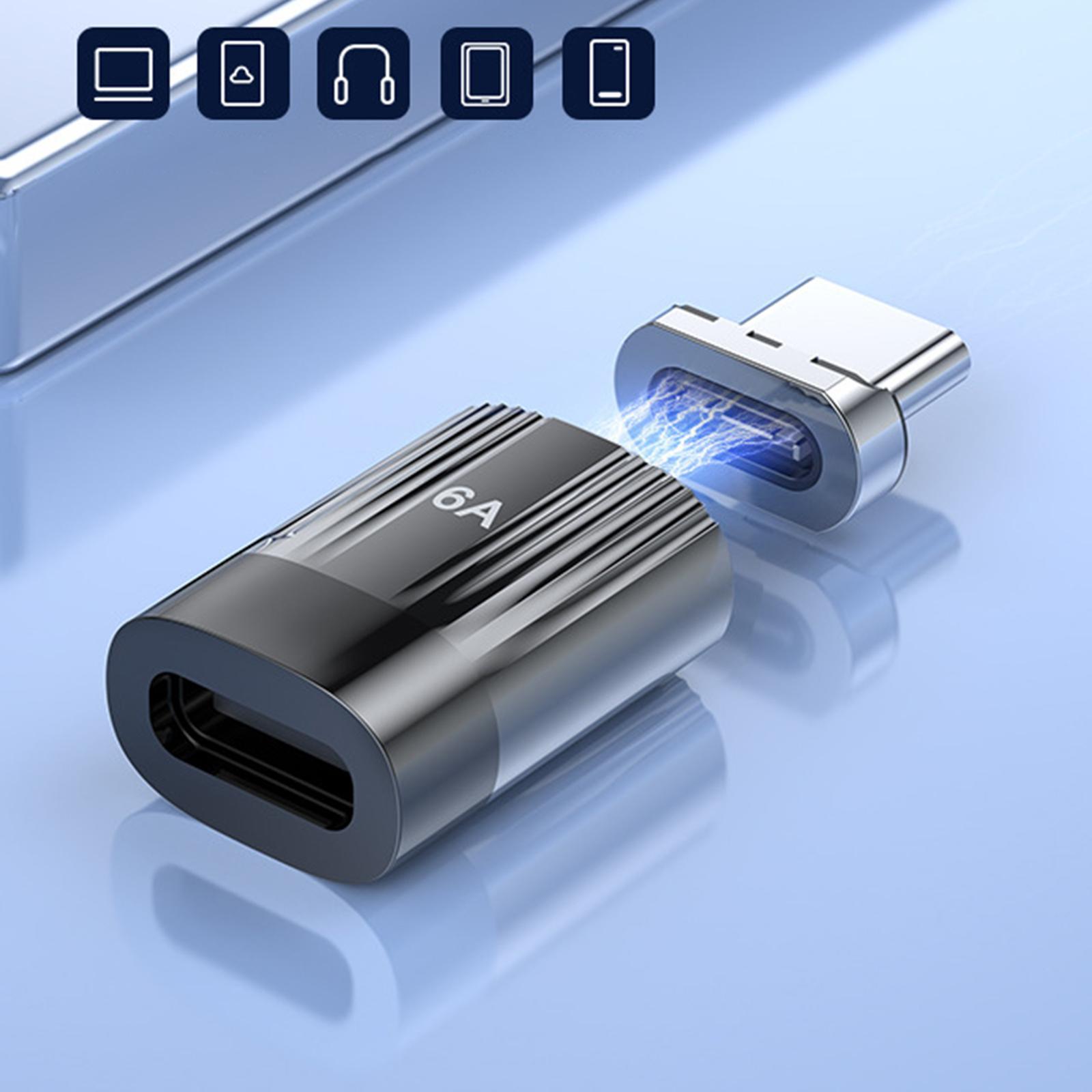Magnetic Type-C Adapter Data Transfer Usb-C for Smartphones Tablets Laptops