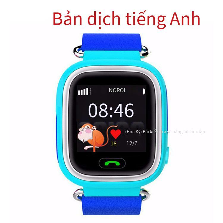 Phong cách mới nhất cung cấp Q50 Nga Tiếng Anh phiên bản hải ngoại Q90 cảm ứng GPS cho trẻ em Đồng hồ định vị đồng hồ điện thoại