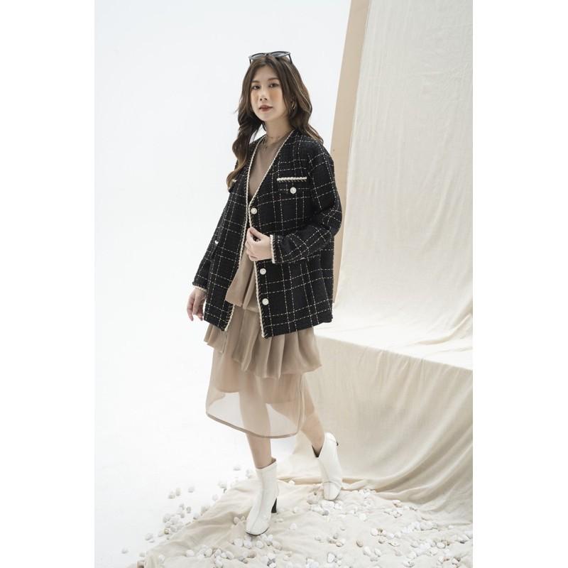 Áo khoác cardigan kẻ ô
