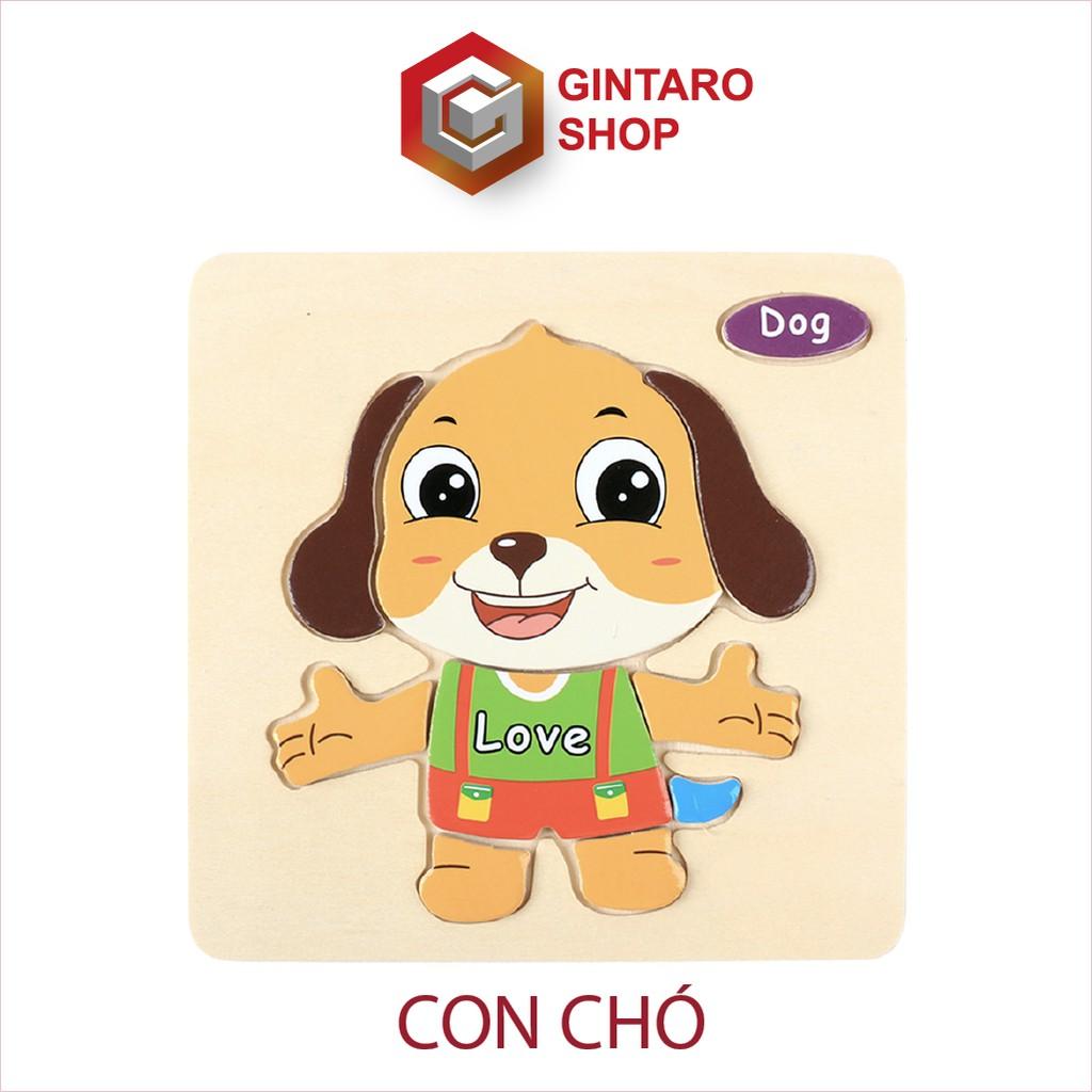 Bộ ghép hình cho bé , Đồ chơi ghép hình bằng gỗ nổi 3D có chữ cái tiếng anh giúp bé vừa chơi vừa học