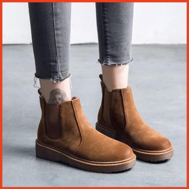 TLG Giày Chelsea Boot da lộn kiểu dáng thời trang 20470