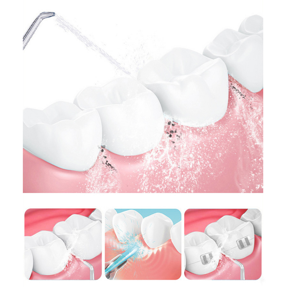 Tăm Nước Cầm Tay UNIQ Smile F1 Nhật Bản Cao Cấp Máy Vệ Sinh Răng Miệng Mini Tốt Xịt Xỉa Rửa Làm Sạch Kẽ Răng Niềng Dụng Cụ Cạo Lưỡi Waterpik May Tam Nuoc Du Lịch Không Dây Nhập Khẩu