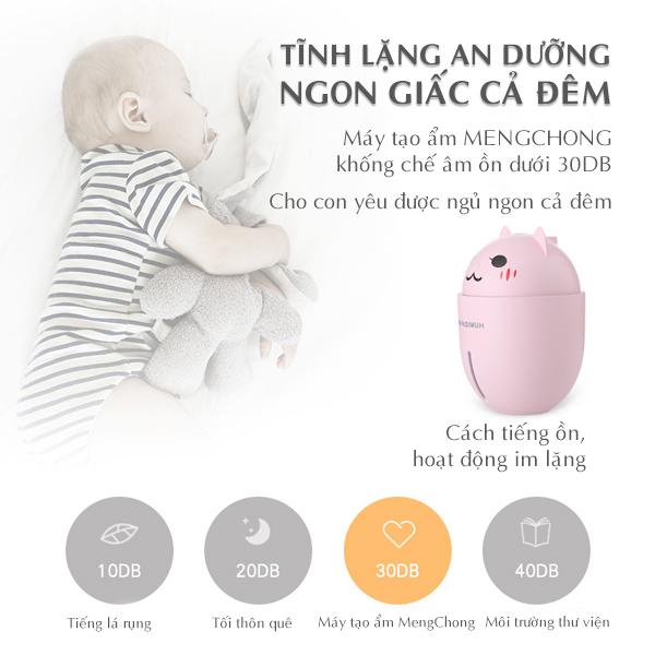 Máy phun sương - xông tinh dầu hình thú kute có đèn (tặng quạt USB)