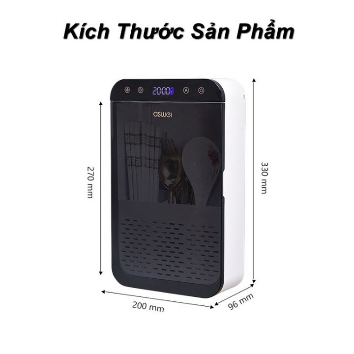 Hộp khử trùng dụng cụ ăn UV có làm khô nhanh Intelligent Sterilization cao cấp - Home and Garden