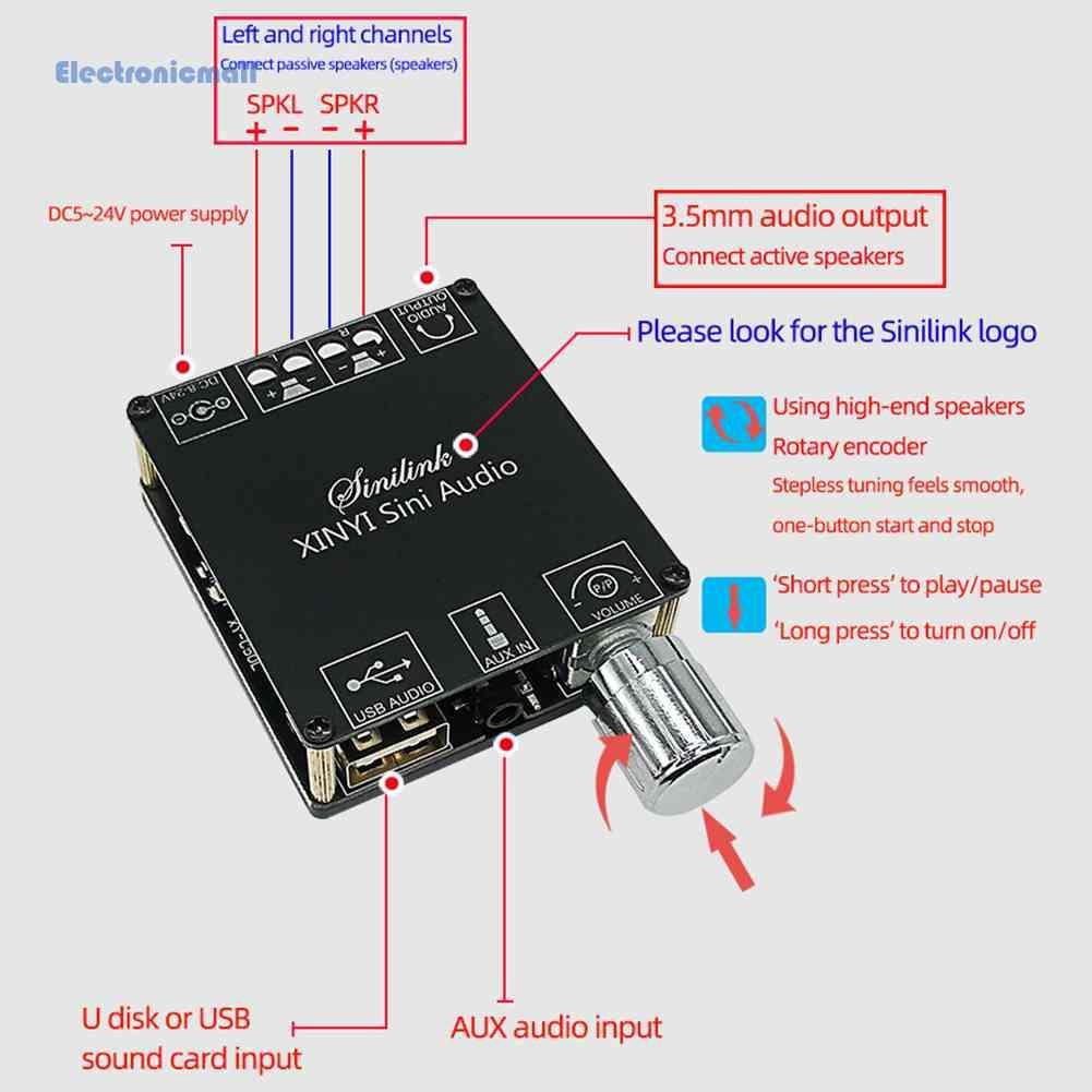 Mô Đun Khuếch Đại Âm Thanh Bluetooth Kỹ Thuật Số XY-C50L 50Wx2 Mall01.vn