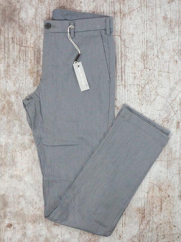 Quần Kaki Nam MEN Slim Fit Chino Flat Front Pants GREY - SIZE 29-30-32-34