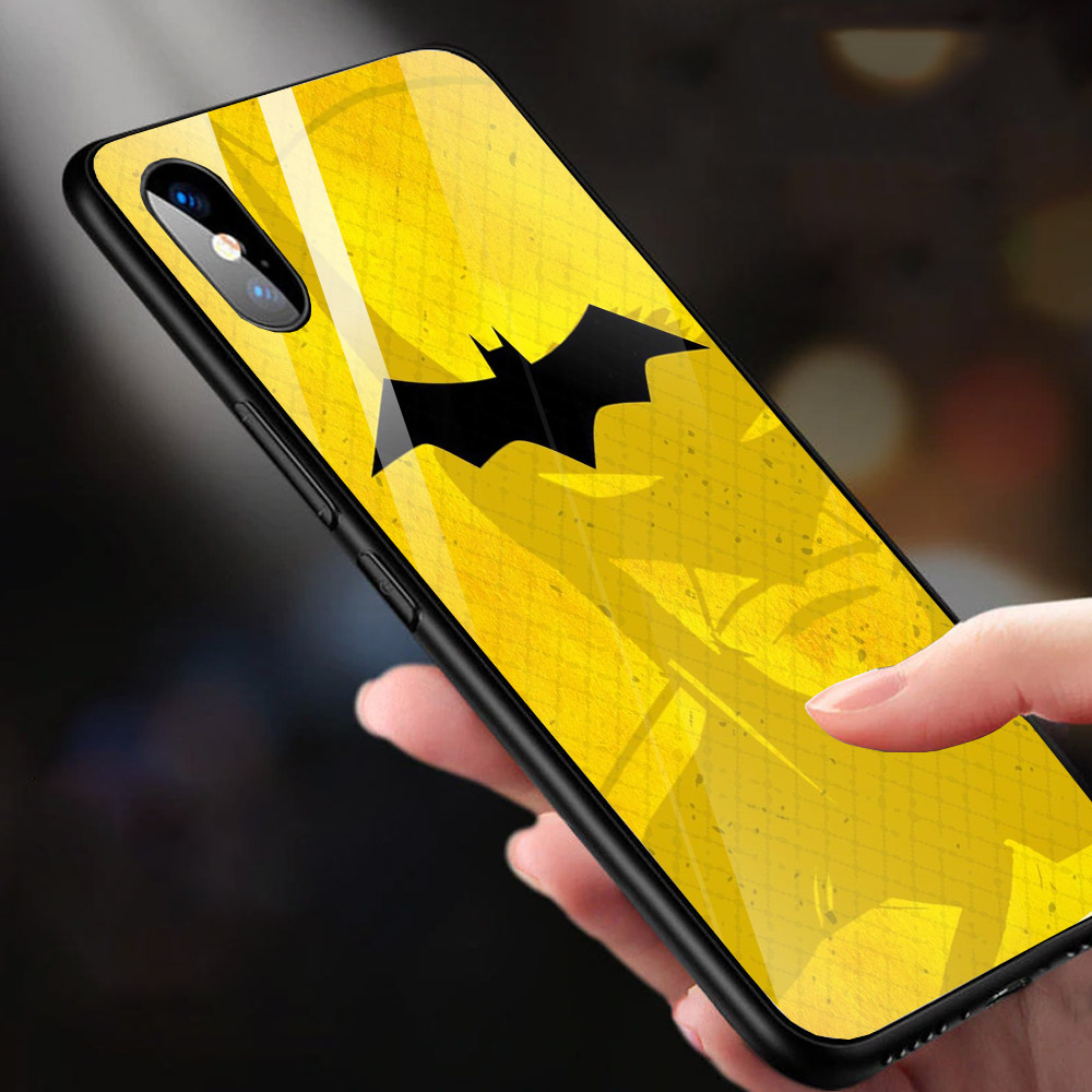 Ốp điện thoại kính cường lực cho máy iPhone X - Batman MS ACLTU005