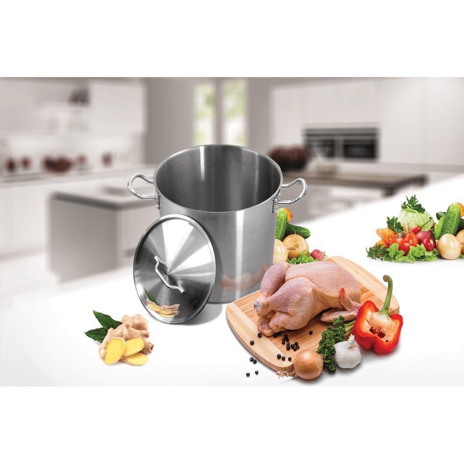 Nồi luộc gà, nồi Sunhouse inox đáy 3 lớp đường kính 28cm/30cm cao cấp dùng được mọi loại bếp