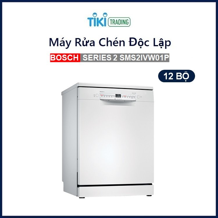 Máy Rửa Chén Độc Lập Bosch HMH.SMS2IVW01P (Series 2) - 12 Bộ - 6 Chương Trình Rửa - Hàng Chính Hãng