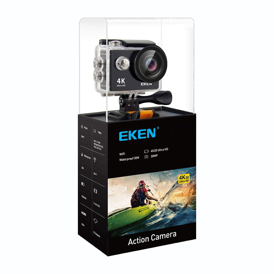 Camera hành trình sports Eken HR9 Ultra HD Wifi quay video 4K tặng đầy đủ bộ phụ kiện lắp đặt trên cả ô tô xe máy - Hàng nhập khẩu nguyên bộ