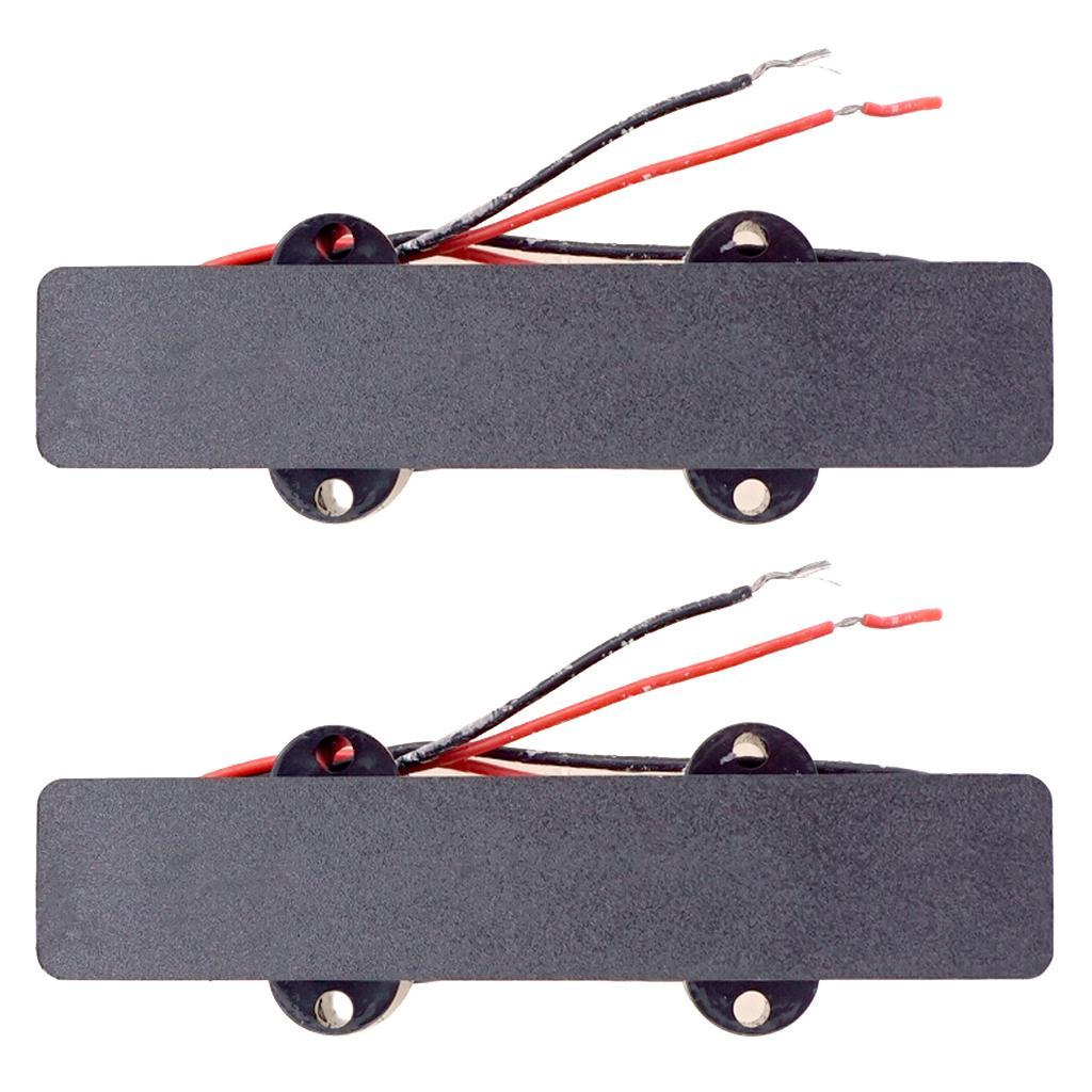 2 Pieces Black 4 String JB Bass Pickups Closed Style For Electric Bass Parts