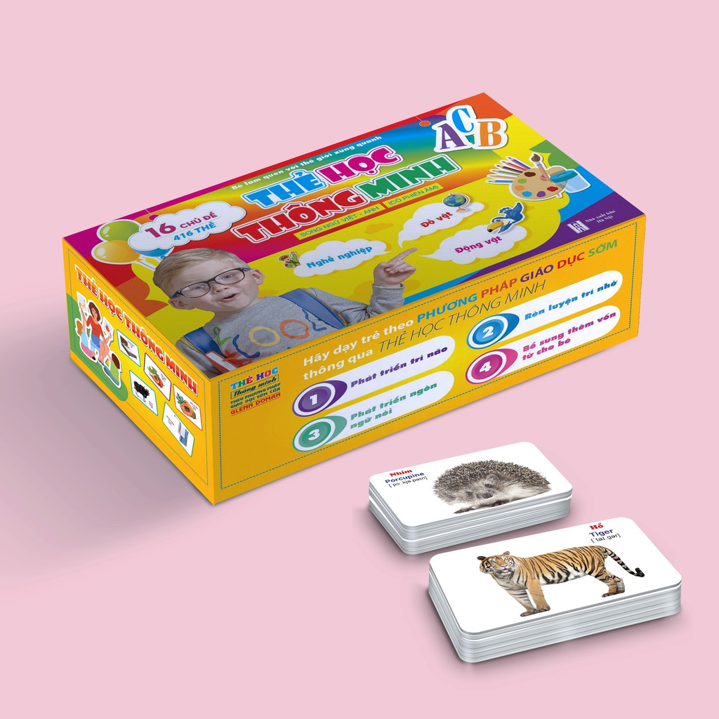 Thẻ Học Thông Minh Cho Bé, Bộ Thẻ Học 16 Chủ Đề 416 Thẻ, Flashcards Song Ngữ Anh Việt