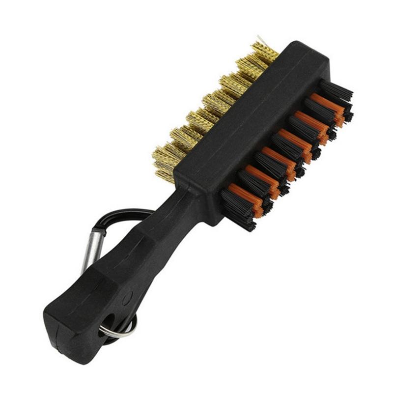 Bàn chải Câu lạc bộ Golf Groove Cleaner Công cụ làm sạch hai mặt, Bàn chải nylon nhẹ bằng kim loại cầm tay cho Giày chơi gôn