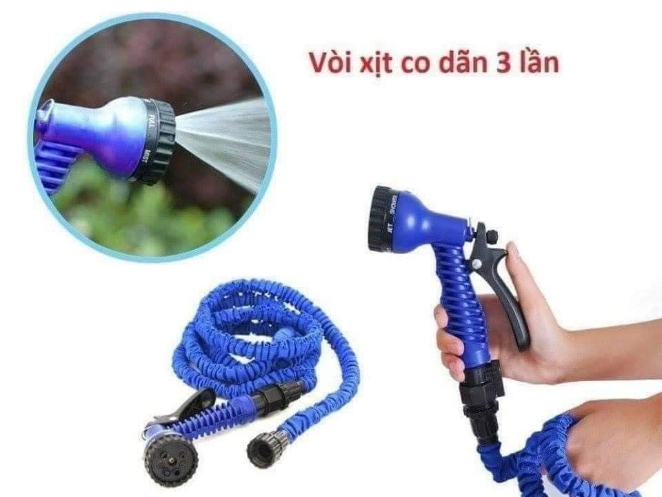Bộ vòi xịt rửa tưới cây co giãn 30m - Vòi rửa xe máy ô tô, tưới nước, tưới cây giãn nở thông minh