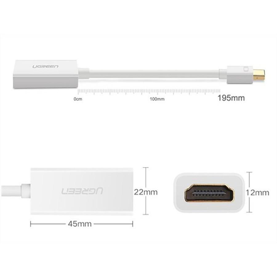 Cáp Mini Displayport sang HDMI Ugreen 10460 hỗ trợ Full HD - Hàng Chính Hãng