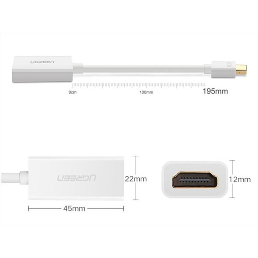 Cáp Mini Displayport sang HDMI Ugreen 10460 độ phân giải Full HD chính hãng - Hàng Chính Hãng