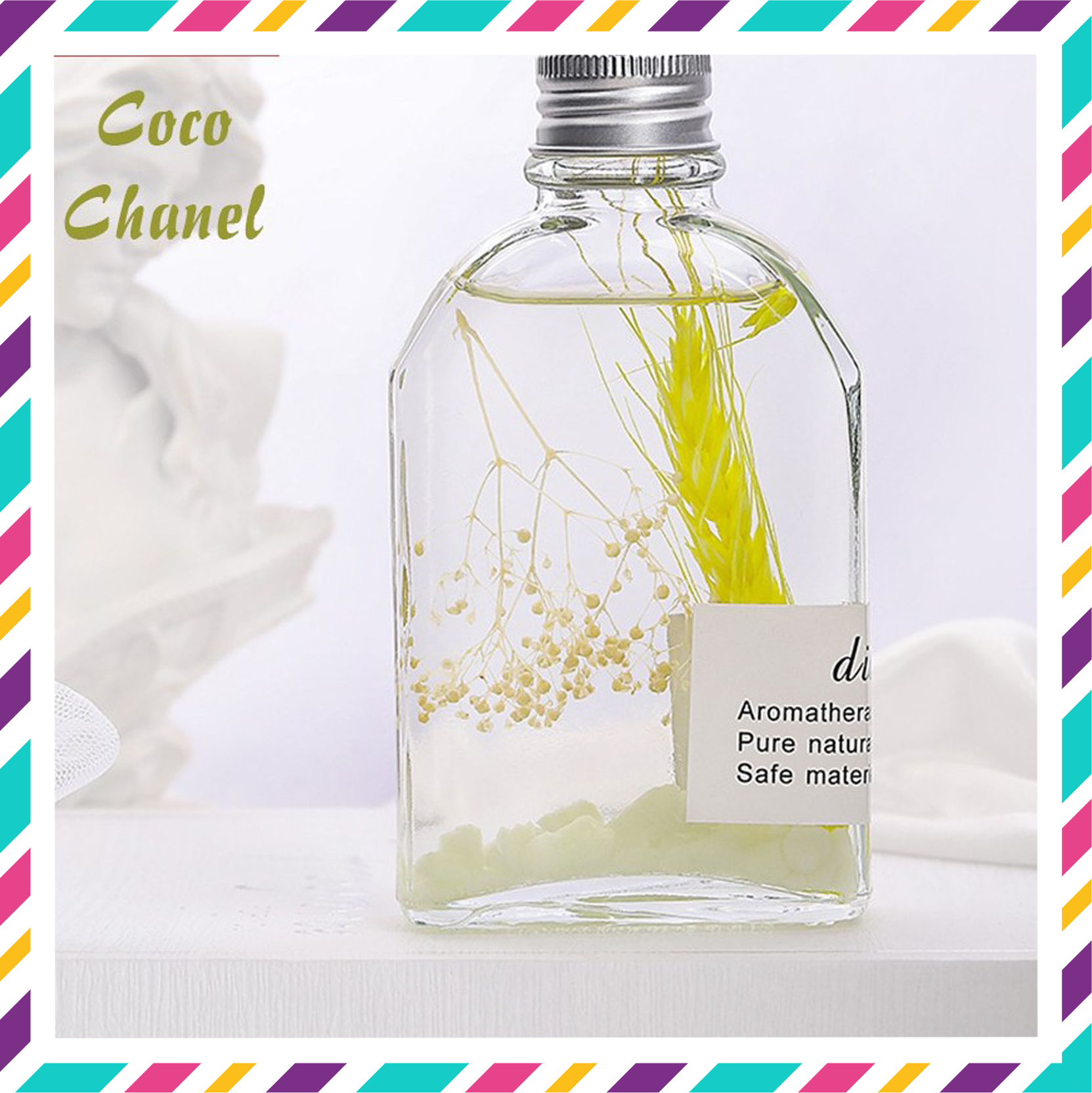 Tinh Dầu Thơm Phòng CocoChanel Có Que Gỗ Khuếch Tán Phát Sáng Ban Đêm -Nước Hoa Thơm Phòng CocoChanel 100ml