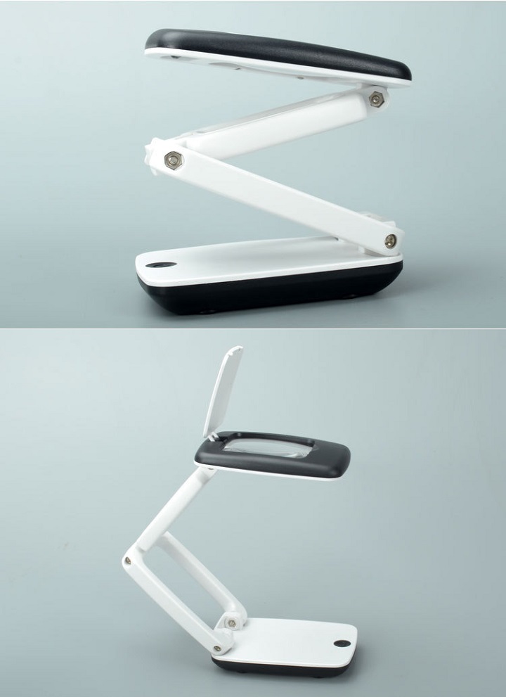 Kính lúp 3X siêu tiện dụng gập mở dễ dàng, có đèn led trợ sáng