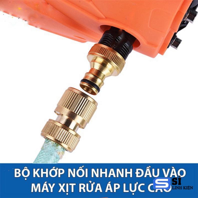 Bộ khớp nối nhanh input cho máy rửa xe sức ép cao, máy xịt rửa cao áp, máy rửa xe gia đình