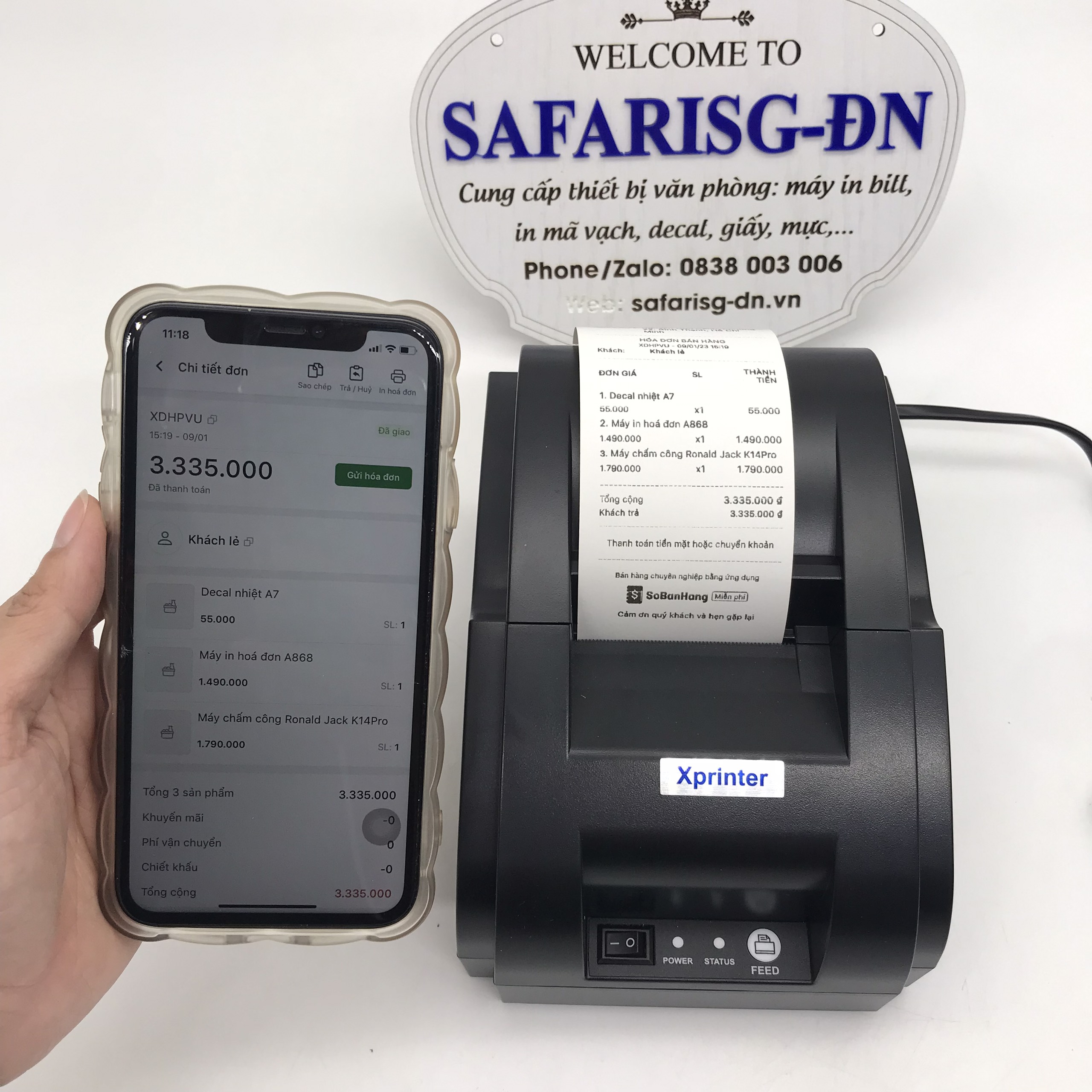 MÁY XPRINTER 58IIH IN HÓA ĐƠN- HÀNG CHÍNH HÃNG