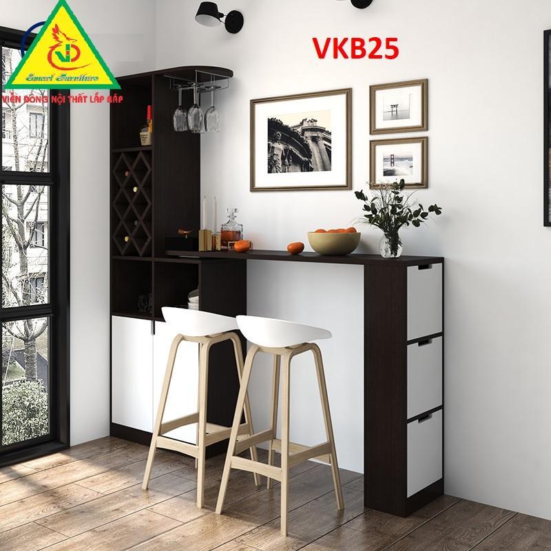 Quầy bar mini kết hợp tủ rượu VKB025 - Nội thất lắp ráp Viendong Adv