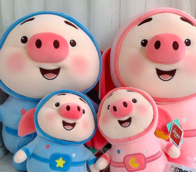 Thú nhồi bông heo cosplay phi hành gia đáng yêu - Size 20cm - Quà tặng gấu bông heo êm mịn cho bé