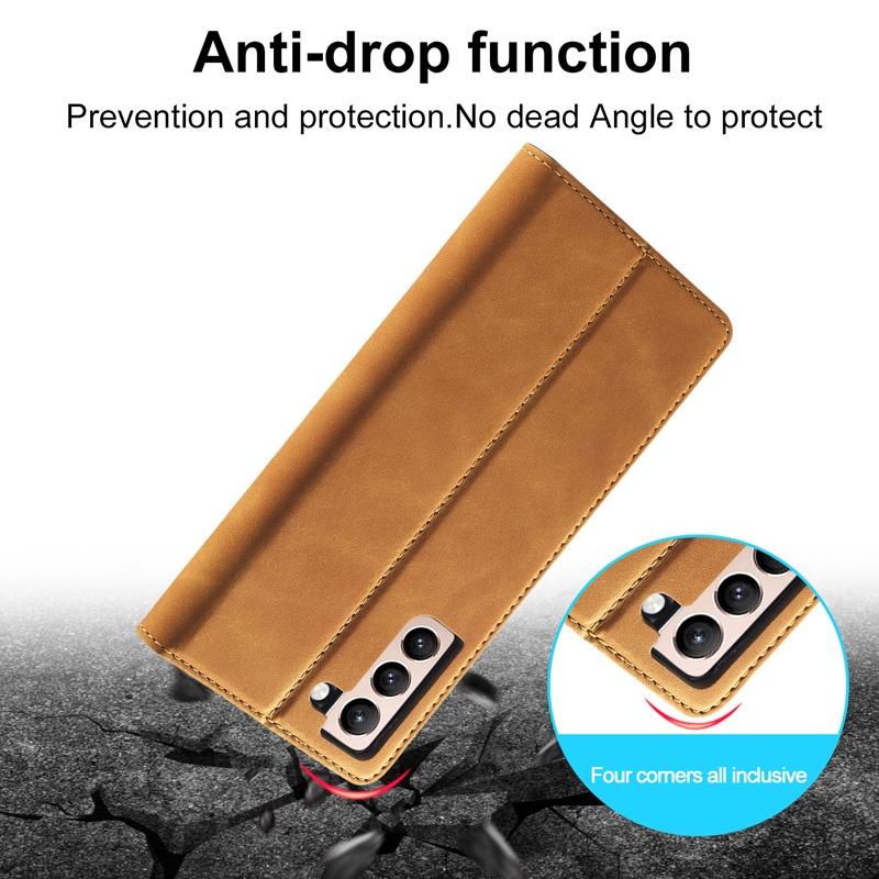 Bao da điện thoại kiểu ví gập từ tính đựng thẻ cho Samsung Galaxy S20 S20+ S20Ultra S20 FE S21+ S21+ S21Ultra S21 FE 5G