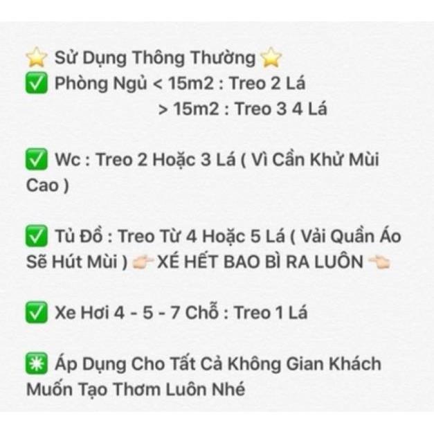 Lá thơm treo xe - lá thông thơm treo xe ô tô phòng ngủ