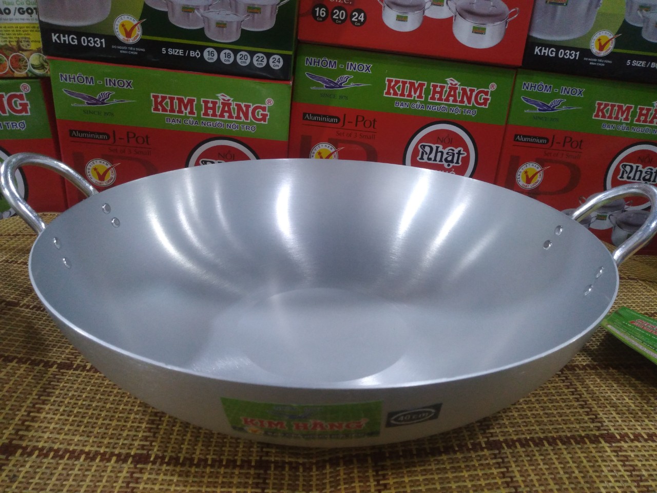 Chảo bầu xi Kim Hằng 22cm, 30cm, 34cm, 40cm, 50cm chảo nhôm