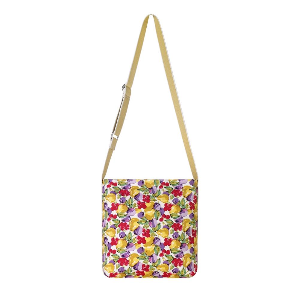 Cath Kidston - Túi đeo chéo Zipped Messenger Bag Small Painted Fruit - 1002065 - Warm Cream